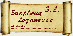 Svetlana Lozanović vizit kartica